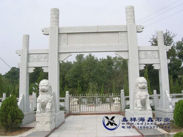 三門(mén)五樓簡(jiǎn)易石雕牌坊