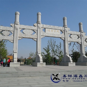 五門(mén)沖天柱石雕牌坊