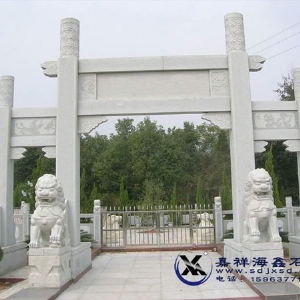 三門(mén)五樓簡(jiǎn)易石雕牌坊