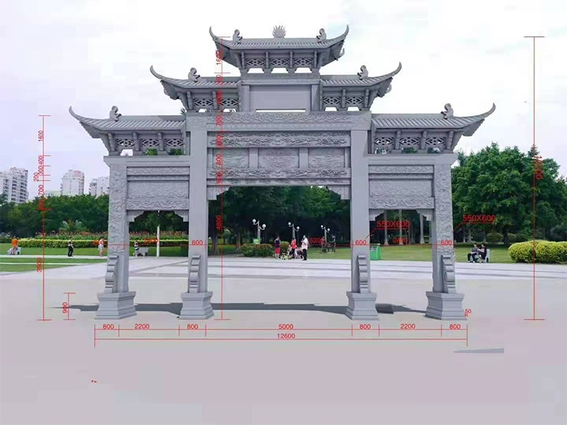 石牌坊廠(chǎng)家雕刻精細(xì)，建造村口石牌坊美觀又氣派！